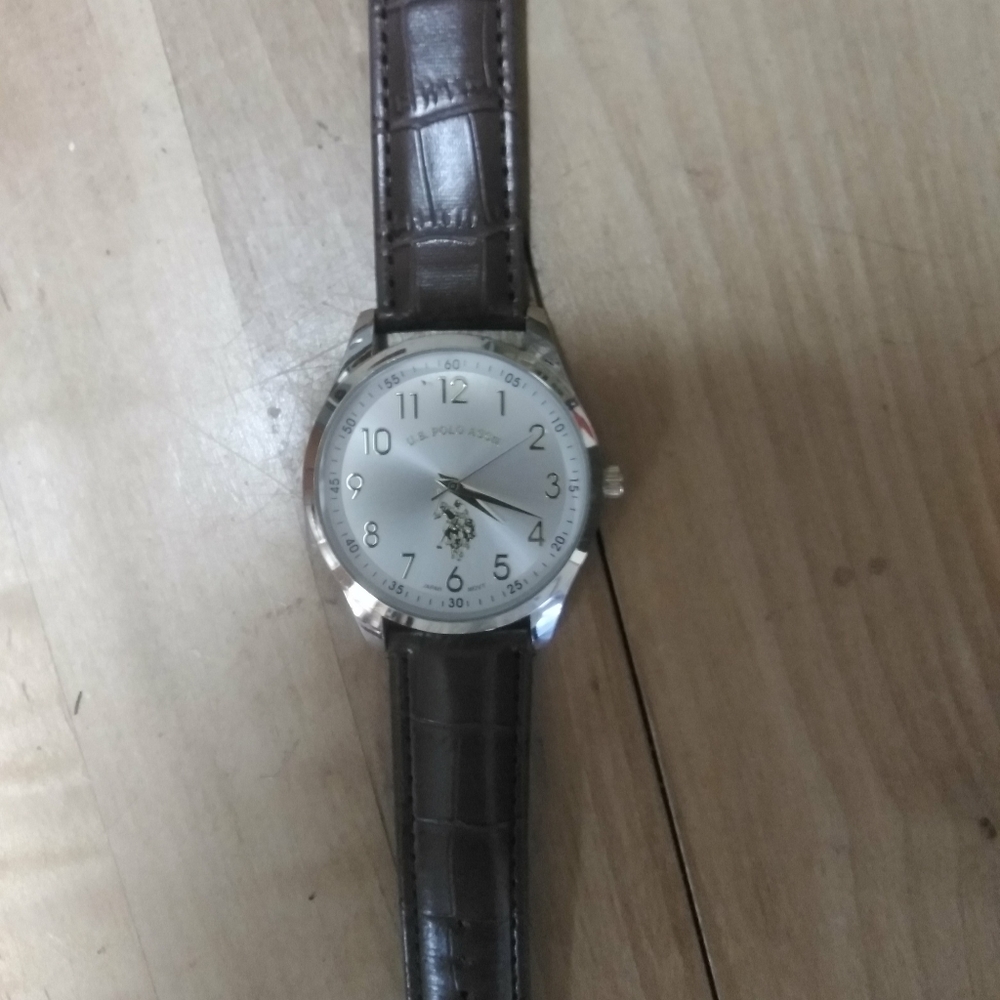 Men's U.S. Polo Watch (brown leather)